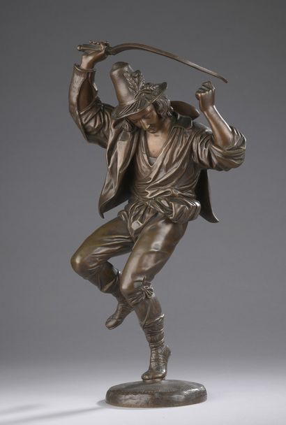 null FEUCHÈRE Jean-Jacques, 1807-1852

Paysan dansant à la faucille

bronze à patine...