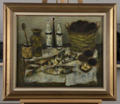 null BABOULÈNE Eugène, 1905-1994

Still life with fish

oil on canvas

signed lower...