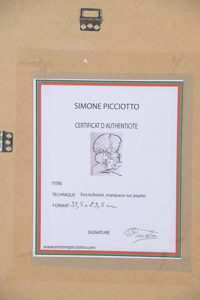 null PICCIOTTO Simone, née en 1930

Visage, 8-18

encre noire sur papier

signé et...