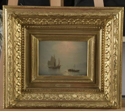null GUDIN Henriette, 1825-1876

Pêcheurs regagnant un navire

huile sur panneau...
