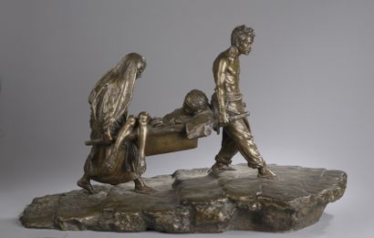 null LENCK Rudolf F., XIXe-XXe siècle

Le retour du blessé

groupe en bronze à patine...