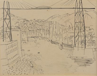 null DUFY Raoul, 1877-1953

The old port of Marseille

pen and ink on lined paper...