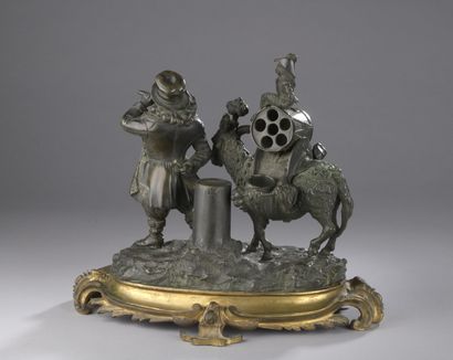 null ANONYMOUS 19th century in the taste of FRATIN

Saltimbanque and his menagerie

bronze...