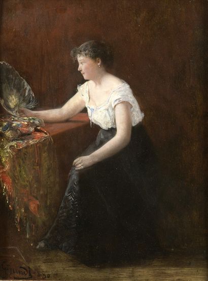 JUNDT Gustave Adolphe, 1830-1884

Woman with...