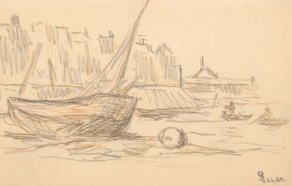 null LUCE Maximilian, 1858-1941

Boats at low tide

pen, brown ink and black pencil

stamped...