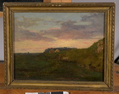 null LA VILLETTE Élodie, 1843-1917

Country at dusk

oil on cardboard (wear and restoration)

signed...
