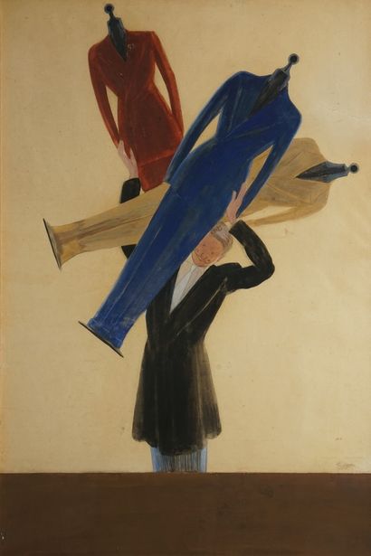 null CAPPIELLO Leonetto, 1875-1942

Carrier of mannequins

gouache on paper (insolation,...