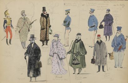 null MALCLES Jean-Denis, 1912-2002

La vie parisienne, projets de costumes pour l’opérette...