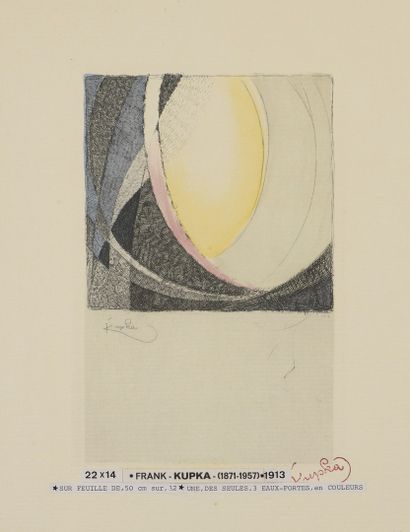null KUPKA Frantisek, 1871-1957

Amorpha/Fugue, 1913

etching in colors (some stains,...