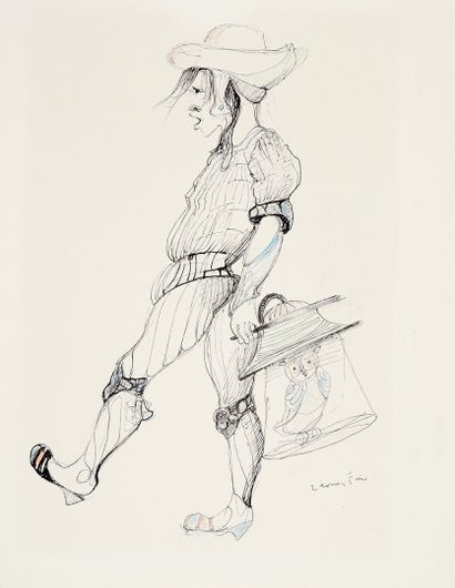 null FINI Léonor, 1907-1996

Character with an owl

pen, black ink and colored pencils...