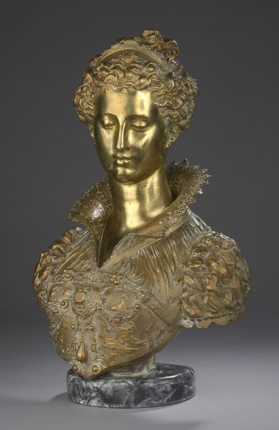null MOREAU Mathurin, 1822-1912

Buste de reine

buste en bronze à patine dorée sur...