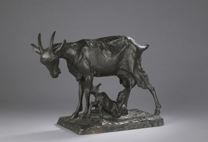 null VACOSSIN Georges Lucien, 1870-1942

Goat and horses

group in bronze with black...