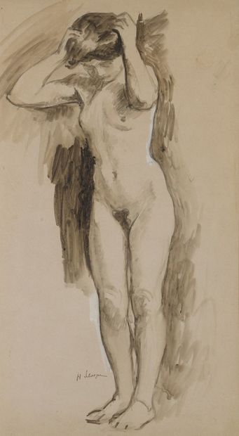 null LEBASQUE Henri, 1865-1937

Standing nude

brown ink wash and white gouache highlights...