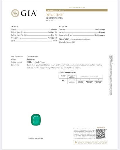 null 
Oval emerald on paper. 




Accompanied by a GIA certificate.




Weight :...
