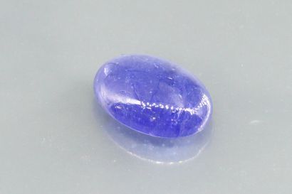 null Tanzanite oval cabochon on paper.

Weight : 13, 45 cts. 

Plans of detachme...