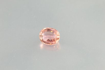 null Tourmaline rose ovale sur papier.

Poids : 1, 63 cts.