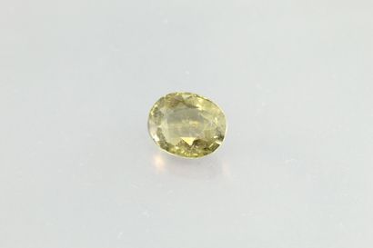 null Green tourmaline oval on paper.

Weight : 1, 98 cts.