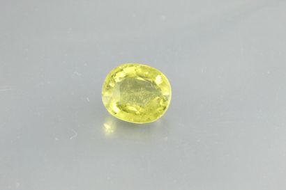 null Green tourmaline oval on paper. 

Weight : 2, 82 cts.