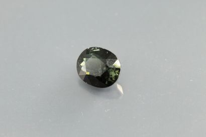 null Blue tourmaline oval on paper.

Weight : 1, 28 cts. 

Plan of detachment.