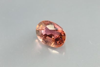 null Tourmaline rose ovale sur papier.

Poids : 2, 18 cts.