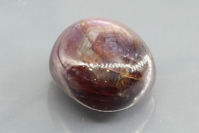 null Ruby cabochon on paper.

Weight : 70, 20 cts. 

Plan of separation, inclusi...