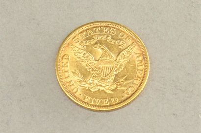 null Pièce en or de 5 dollars "Liberty Head Half Eagle", 1907.

TTb à SUP.

Poids...