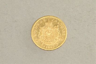 null Pièce en or de 20 Francs Napoléon III tête laurée (1863 A).

TTB à SUP. 

Poids...