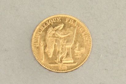 null Gold coin of 20 Francs to the Genie (1895 A).

TTB to SUP. 

Weight : 6.45g...