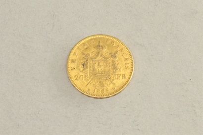 null Gold coin of 20 francs " Napoleon head laurel " - 1864 BB 

(workshop : Strasbourg).



Weight...