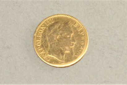 null Pièce en or de 10 Francs Napoléon III tête laurée (1862 BB).

TB à TTB. 

Poids...