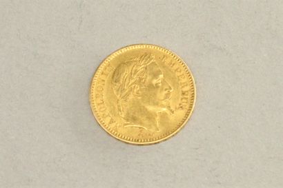 null Gold coin of 20 francs " Napoleon head laurel " - 1864 BB 

(workshop : Strasbourg).



Weight...