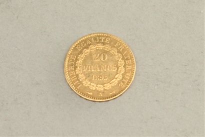null Pièce en or de 20 Francs au Génie (1895 A).

TTB à SUP. 

Poids : 6.45g.