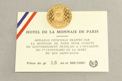 null Monnaie de Paris 

Commemorative medal in gold 920/1000 of the 7th centenary...