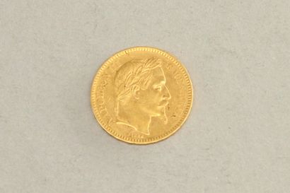 null Gold coin of 20 francs " Napoleon head laurel " - 1864 A 

(workshop : Paris).



Weight...