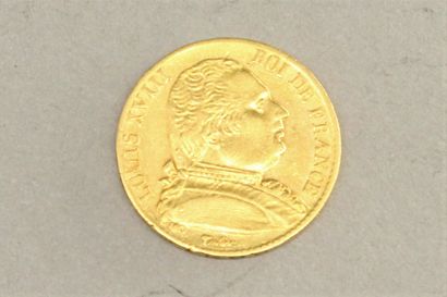 null Gold coin of 20 Francs Louis XVIII (1815 A).

TTB to SUP.

Weight : 6.45 g.