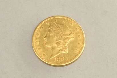null Pièce en or de 20 dollars " Liberty Head - Double Eagle " avec devise - 1883...