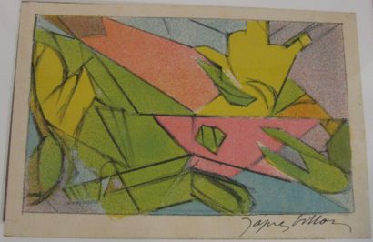 VILLON Jacques (1875-1963) Voeux, 1956 Lithographie, signée en bas à droite, signée,...