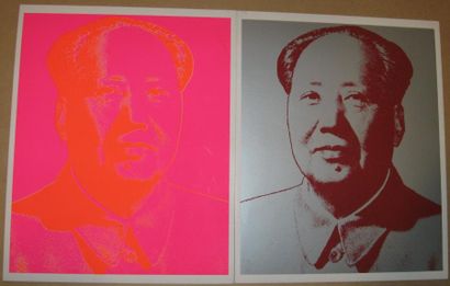 WARHOL Andy, d'après, Mao 5 sérigraphies, non signées, tampon au dos, 31 x 25 cm...