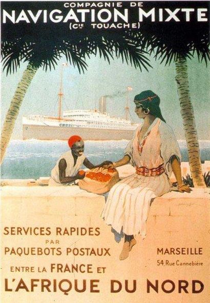 HOOK Sandy Cie Navigation Mixte Touache entre France et Afrique du Nord 1920 non...