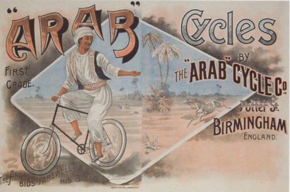 null Arab cycle 1922 entoilée bon état imprimée en 2 feuilles traces pliures et légéres...