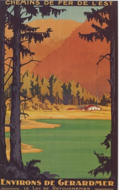 ALO Environs de Gerardmer le lac de Tournemer 1929 non entoilée 62 x 100 cm