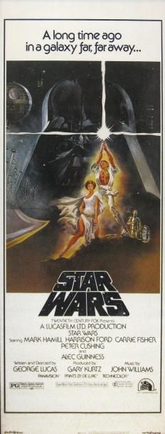 null Affiche américaine Star wars 1970 encadrée insert (34,5 x 90,5 cm) parfait ...