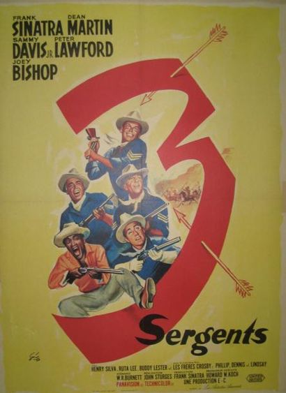 null 3 Affiches entoilées 60 x 80 cm: "délivrance" - "3 sergents (GRINSSON) - "patrouilleur...