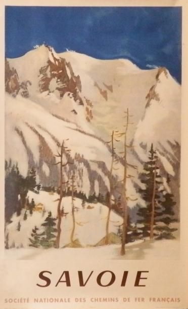 FONTANAROSA La Savoie on joint 3 autres affiches: Le Beffroi de Douai (d'après Corot)...