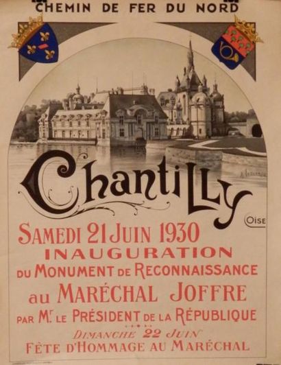 LECLERCQ A. Chantilly "21 juin 1930 inauguration du monument de reconnaissance au...