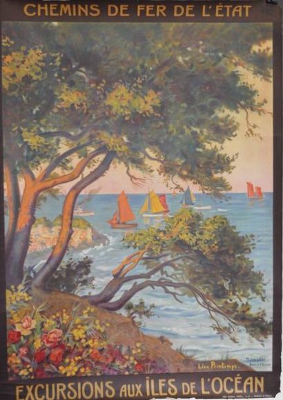 PRINTEMPS L. Iles de l'Océan Noirmoutier 1923 non entoilée 75 x 105 cm