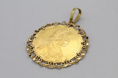 Pièce en or de 4 ducat Franz Joseph I (refrappe),...