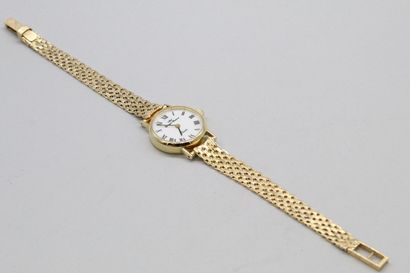 null YONGER BRESSON

Montre bracelet de dame, boîtier rond en or jaune 18k (750),...