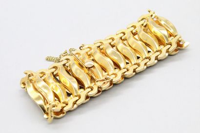 null Bracelet articulé en or jaune 18k (750).

Tour de poignet : env. 19 cm - Poids...