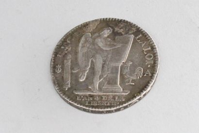 null Ecu in silver Louis XVI, 1792. 

Weight : 28,7 g.